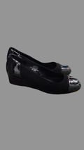 Black wedge heels