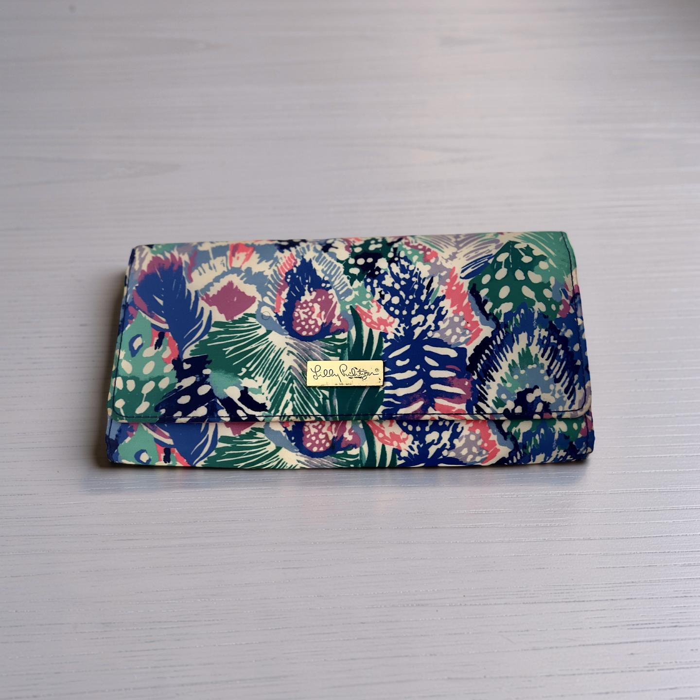 Tropical Flora Travel Organizer Wallet