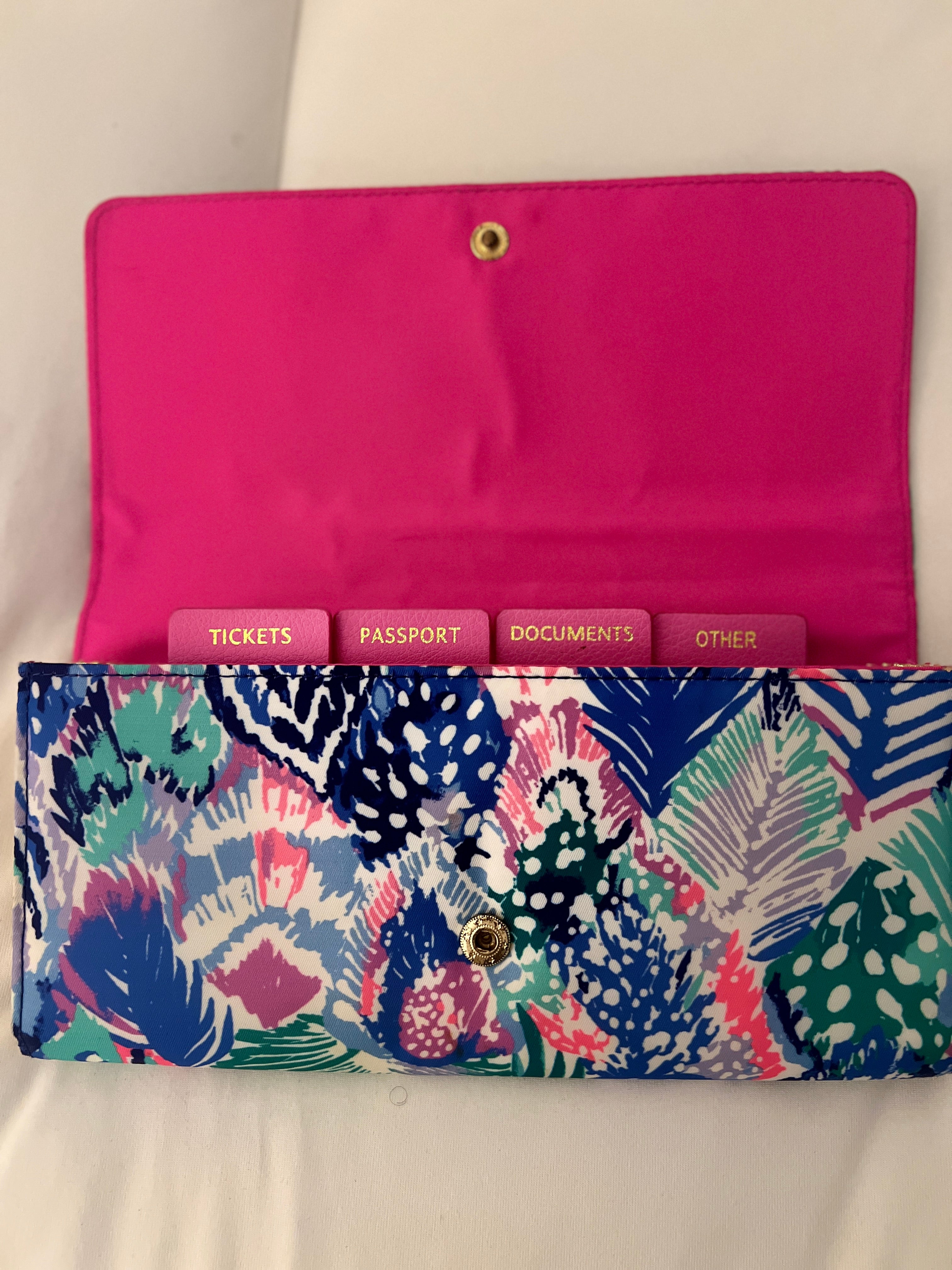 Tropical Flora Travel Organizer Wallet